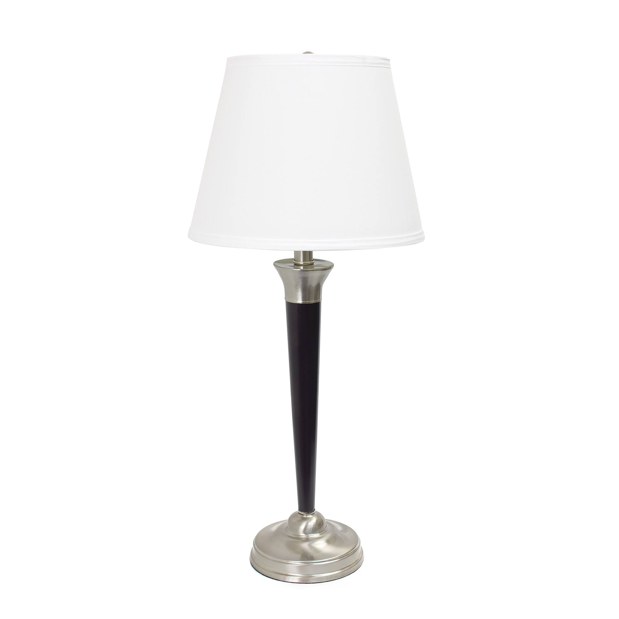 Lalia Home Malbec Black and Nickel Lamp Set